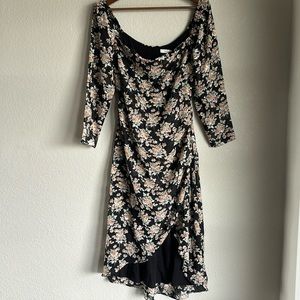 Lush Long-Sleeved Dress - Black/Floral - Size S. NEVER BEEN WORN - NEW